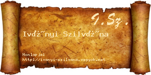 Iványi Szilvána névjegykártya